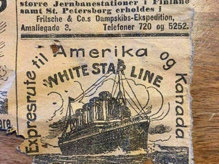 Oryginalna reklama rejsu Titanikiem z 1912 r.