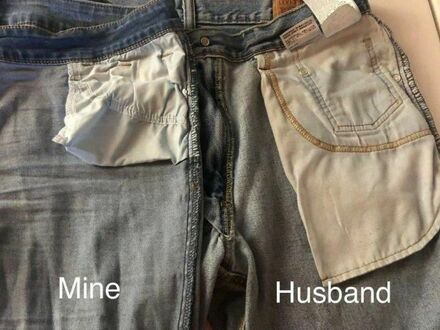Porównanie kieszeni w żeńskich i męskich spodniach