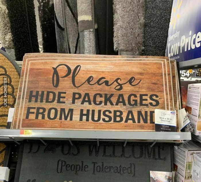 please hide packages from husband
