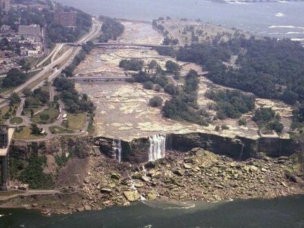 Wodospad Niagara bez wody