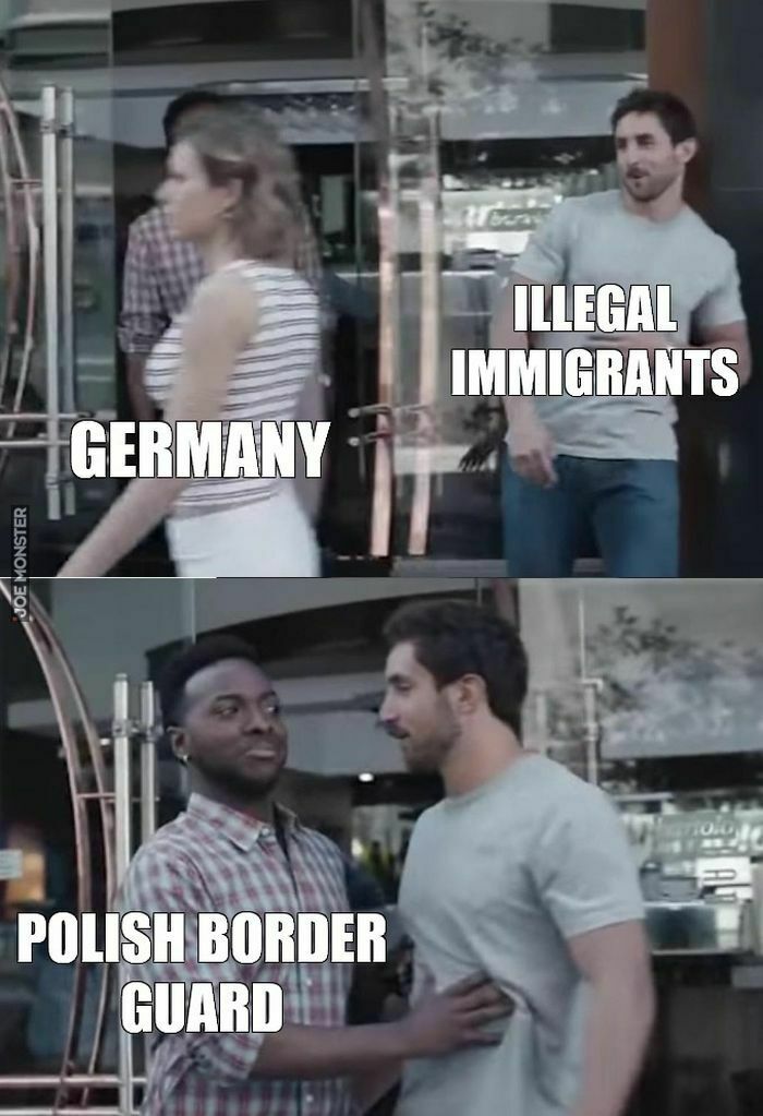 germany illegal immigrants polish border guard