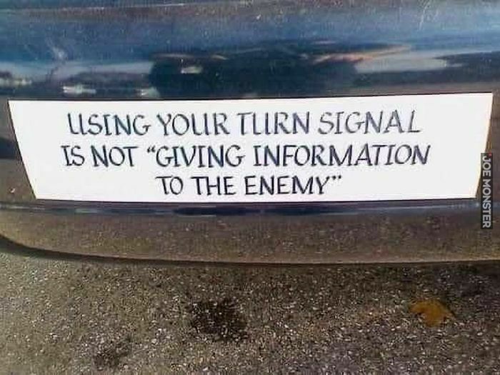 using your turn signal