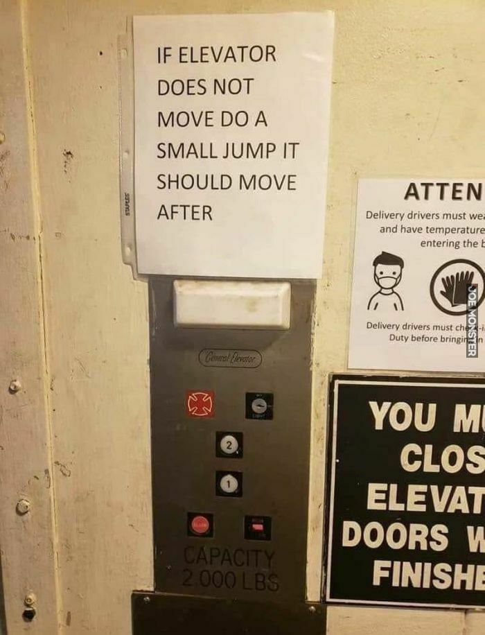 if elevator does not move do a