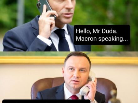 Andrzej Duda rozmawiał z fałszywym Macronem...