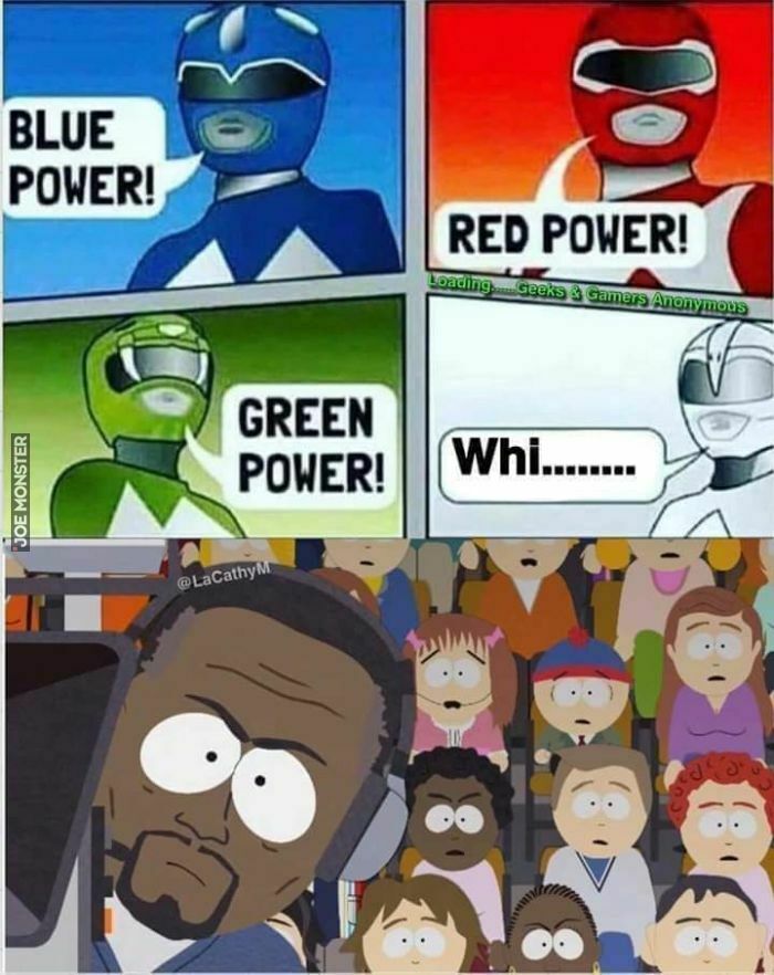 blue power, red power