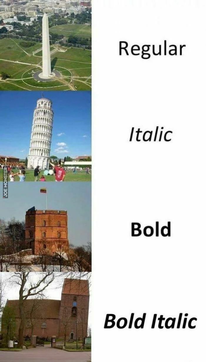 regular italic