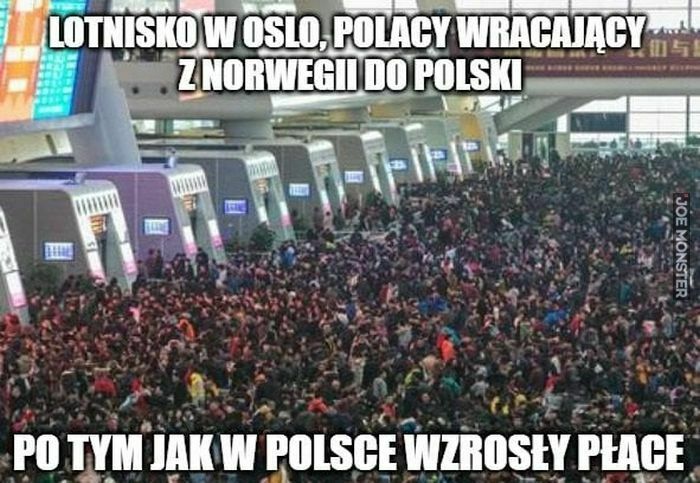 lotnisko w oslo,Polacy wracający