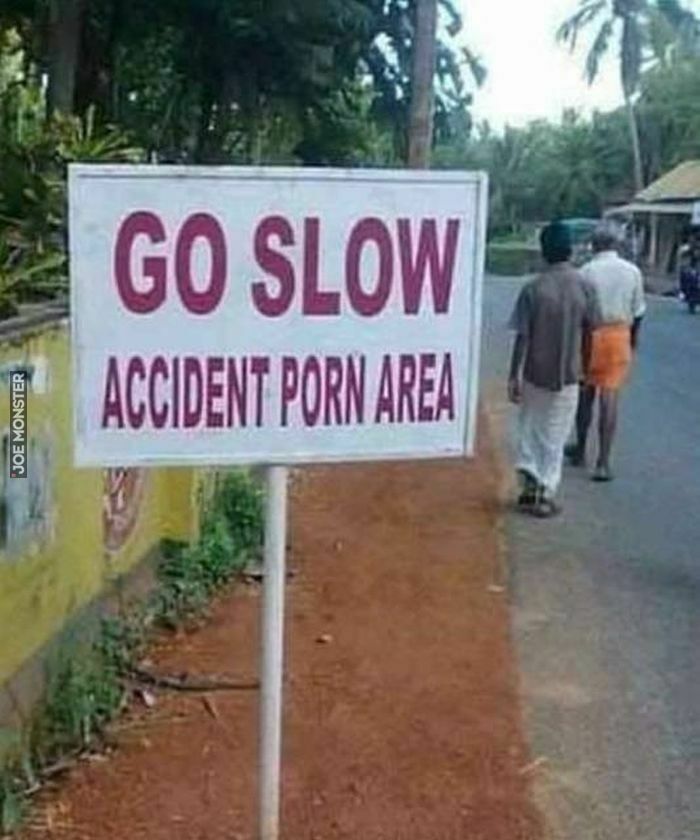 go slow accident porn area