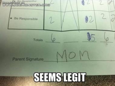 Podpis rodzica
