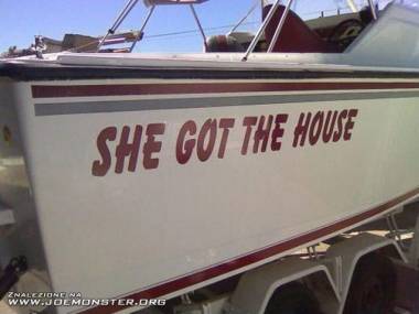 Łódka rozwodnika "Ona dostała dom"