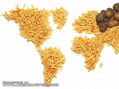 Kartoflana mapa świata