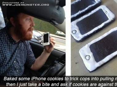 Ciasteczkowe iPhone'y ot tak, żeby powkurzać policjantów