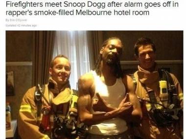 Strażacy wpadli z wizytą do Snoop Dogga, gdy zadziałał alarm w jego wypełnionym dymem pokoju