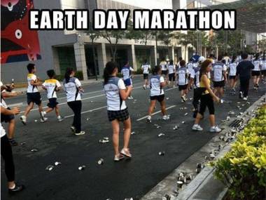 Efekt uboczny maratonu z okazji Dnia Ziemi