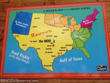 Mapa USA według Teksańczyków