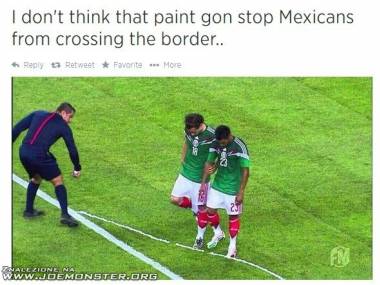 Nie wydaje mi się, żeby zwykła farba mogła powstrzymać Meksykanów od przekraczania granicy