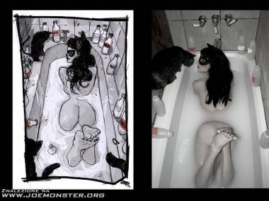 Catwoman w mlecznej kąpieli - komiks vs cosplay