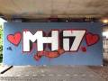 Streetart w Zaandam w Holandii dedykowany ofiarom lotu MH17