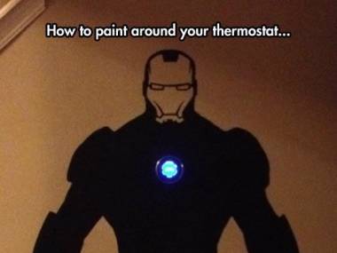 "Pomalowałem ścianę wokół termostatu"