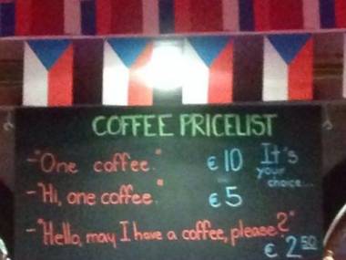 Sam zdecydujesz, ile zapłacisz za kawę