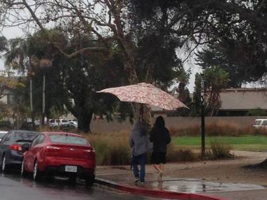 Dwójka zmieści się spokojnie pod takim parasolem