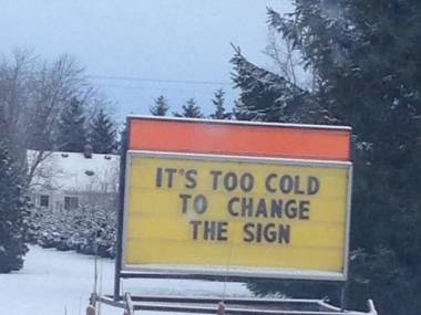 Zbyt zimno by zmienić znak
