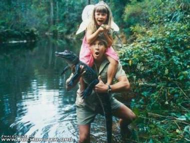 Nieodżałowany Steve Irwin z córką i gadem