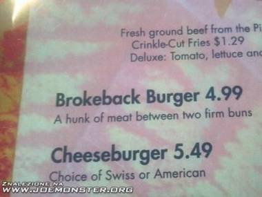 Brokeback Burger - kawał mięcha między dwoma bułeczkami