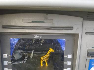 Niedziałający bankomat w Norwich