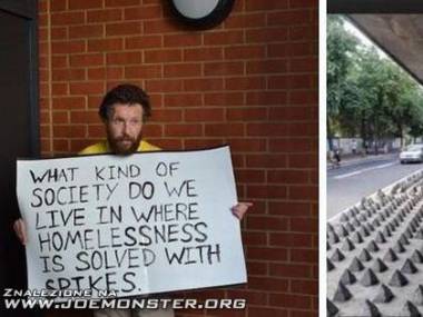 W jakim społeczeństwie żyjemy skoro problem bezdomnych rozwiązuje się przy pomocy kolców