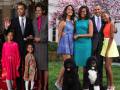 Latka lecą: państwo Obama na początku prezydentury i obecnie