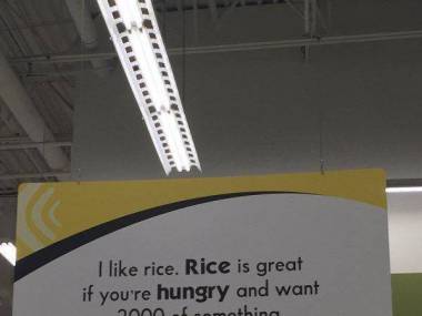 "Ryż jest wspaniały, jeżeli jesteś głodny i chcesz 2000 czegoś"