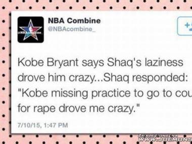 Kobe Bryant stwierdził, że lenistwo Shaqa doprowadzało go do frustracji. Shaq odpowiedział: