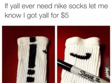 Skarpetki Nike za jedyne 5 dolców