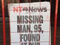 Poszukiwany mężczyzna, lat 95, został odnaleziony w pubie
