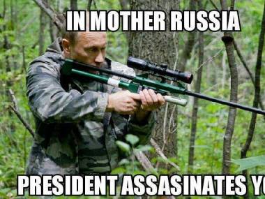 W Rosji to prezydent strzela do ludzi