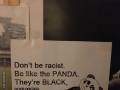 Nie bądź rasistą. Bądź jak panda. Jest czarna, jest biała i jest Azjatką"