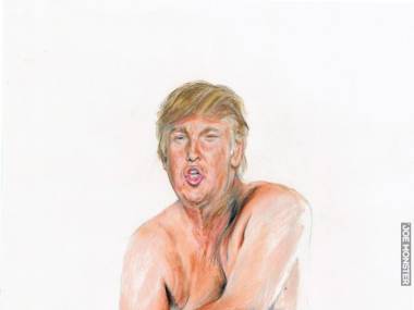 Obraz Donalda Trumpa wystawiony w brytyjskiej galerii z ceną 1 mln funtów. W USA ostatnio bardzo znany i zakazny