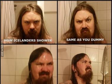 Jak prysznic biorą Islandczycy