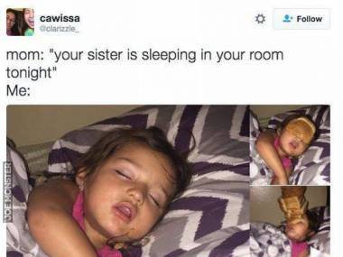 Twoja siostra śpi w twoim pokoju