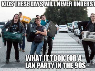 LAN party, lata 90-te