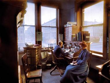 Dzień w biurze, Detroit, rok 1902