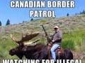 Kanadyjski patrol graniczny w poszukiwaniu nielegalnych Amerykanów