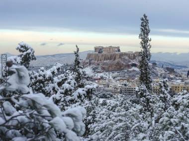 Ateny w śniegu