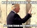 Trump przy Ścianie Płaczu