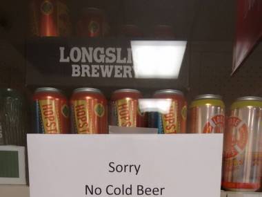 Przepraszamy. Zimnego piwa nie ma.