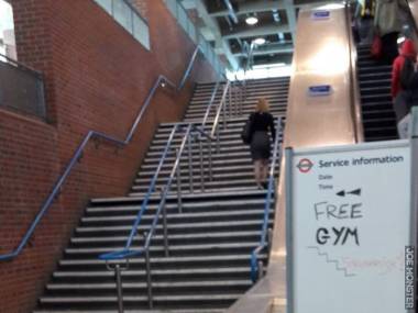 Darmowa siłownia w londyńskim metrze