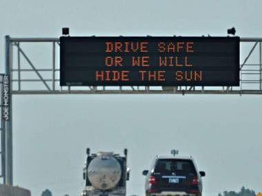 Jedźcie bezpiecznie albo schowamy słoneczko