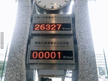 Zegar w Hiroszimie po teście nuklearnym Korei Północnej