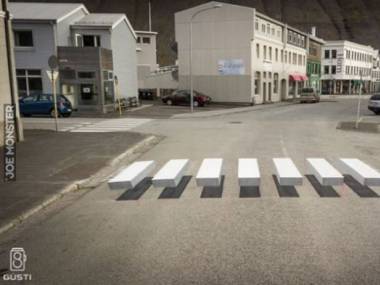 Pasy 3D w Islandii w pobliżu szkoły